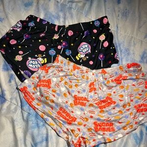 Candy shorts- blow pop and sugar babies (2pc)